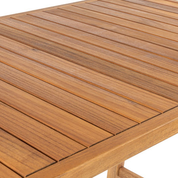 Porto Modern Coastal 3-Piece Acacia Wood Outdoor Bar Set with Cushions - JONATHAN Y